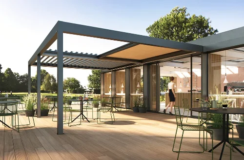 Terrassenüberdachung für die Gastronomie