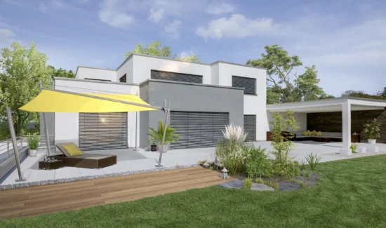 Moderne Villa mit Garten und Sonnensegel